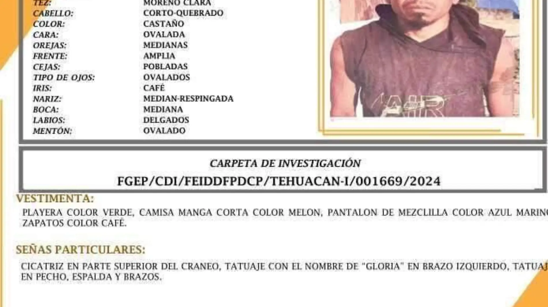 persona desaparecida en Tehuacan